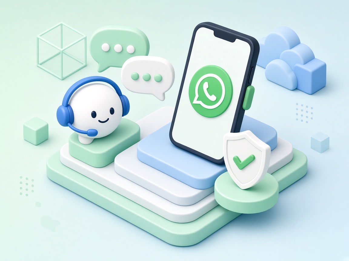 Real human hosting support and WhatsApp assistance illustration