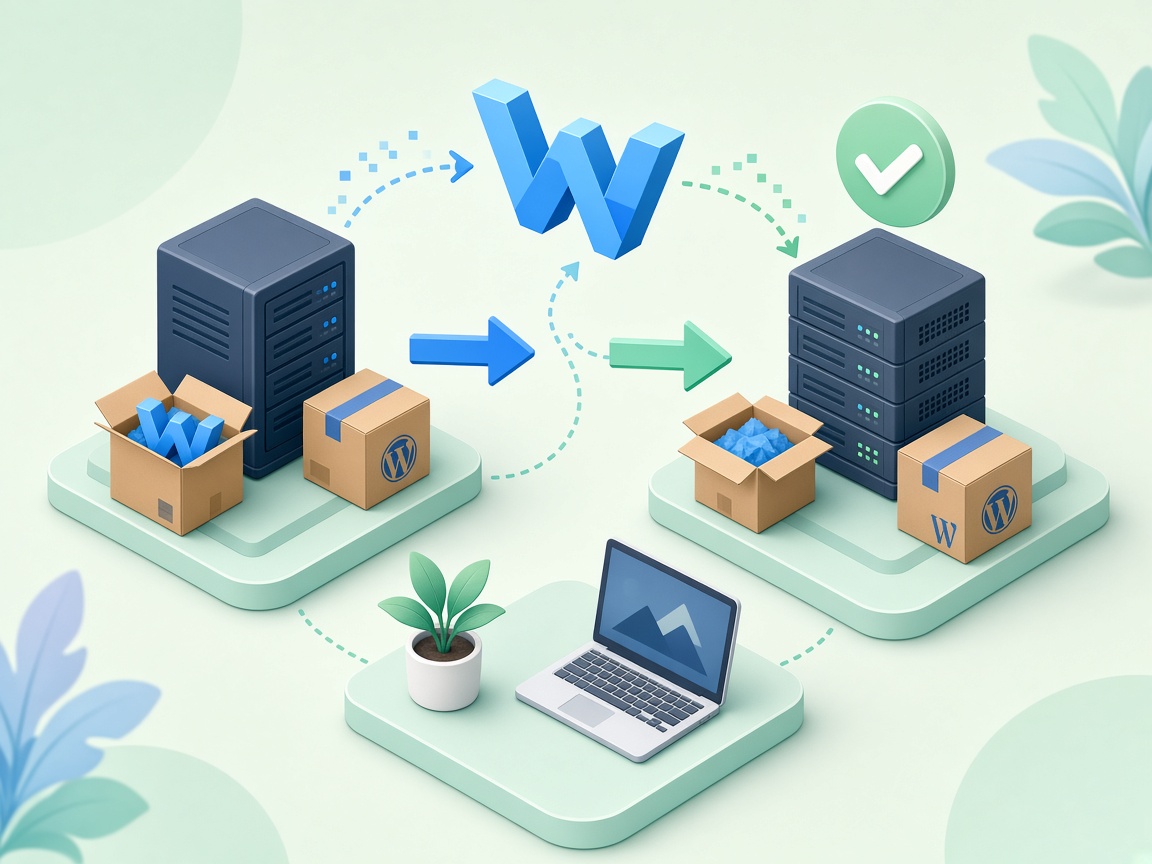 Free WordPress website migration illustration