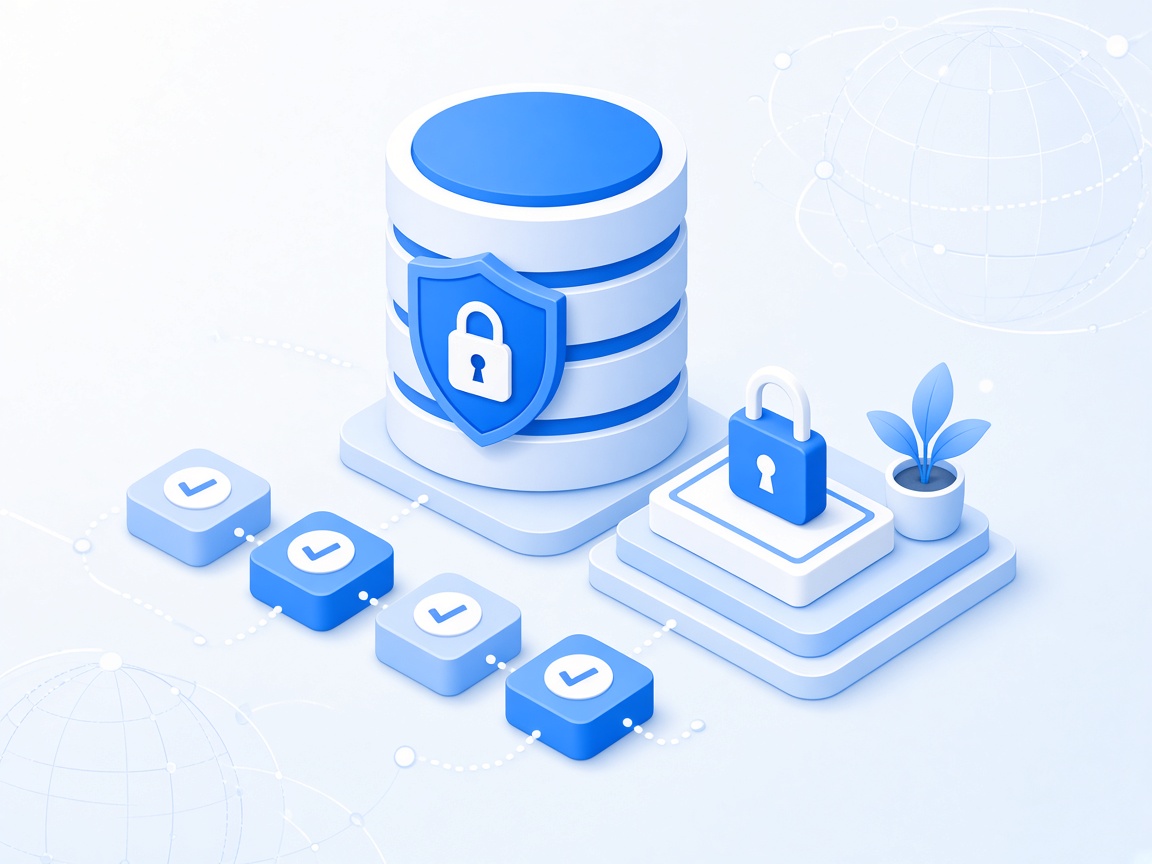 Encrypted data storage illustration